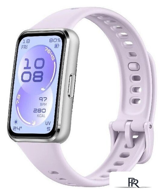 Фитнес-браслет Huawei Band 11 (серебристый алюминиевый корпус, с сиреневым силиконовым ремешком, международная версия) - Изображение №1 — Интернет-магазин ПроЗаказ
