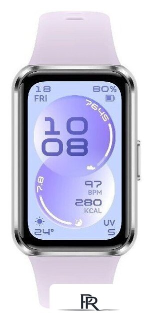 Фитнес-браслет Huawei Band 11 (серебристый алюминиевый корпус, с сиреневым силиконовым ремешком, международная версия) - Изображение №2 — Интернет-магазин ПроЗаказ