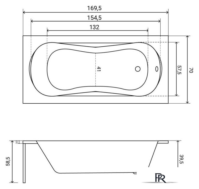 Ванна Lauter Sophia 170х70 21205170 - Изображение №30 — Интернет-магазин ПроЗаказ