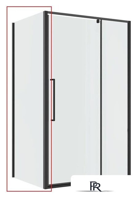 Душевая стенка Niagara Nova NG-A80GR-34 80х195 (графит/прозрачное стекло) - Изображение №2 — Интернет-магазин ПроЗаказ