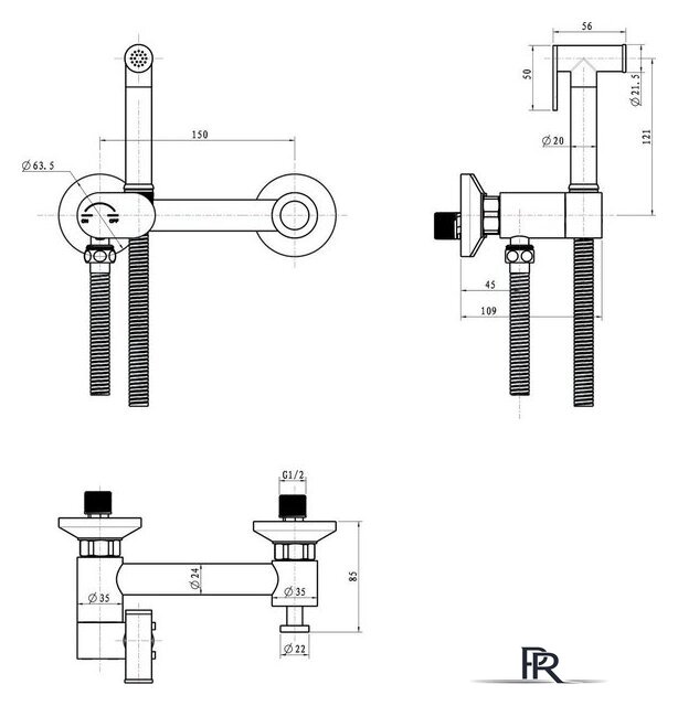 Унитаз напольный Lauter Vortex 2110022VF + гигиенический душ Sano 21LT1294GL - Изображение №30 — Интернет-магазин ПроЗаказ
