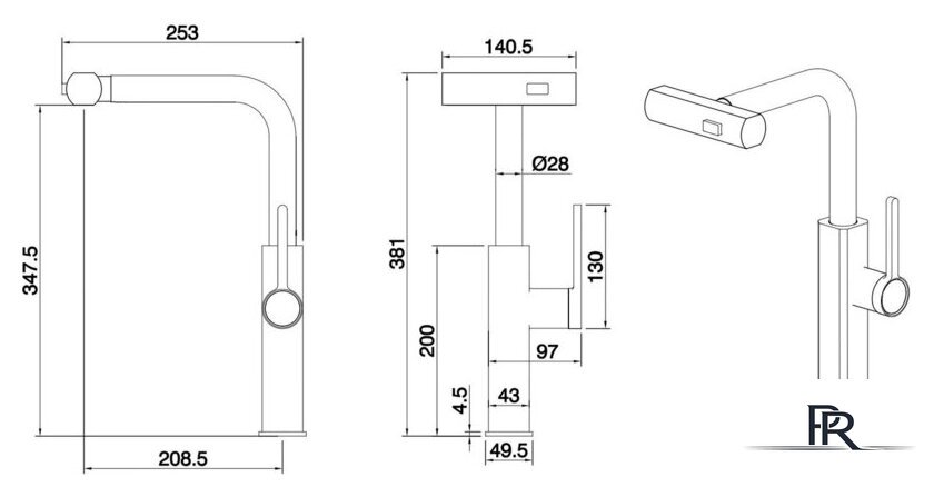 Смеситель Ekko E4709-7 - Изображение №2 — Интернет-магазин ПроЗаказ