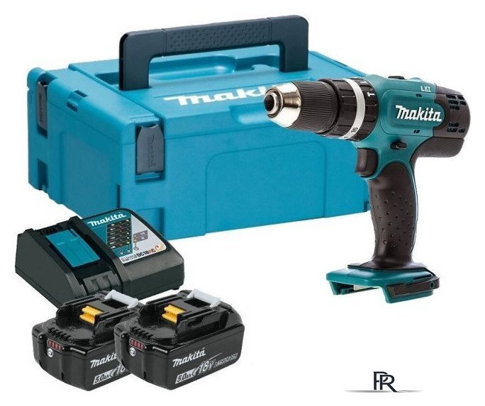 Ударная дрель-шуруповерт Makita DHP453RTJ (с 2-мя АКБ, кейс) - Изображение №1 — Интернет-магазин ПроЗаказ