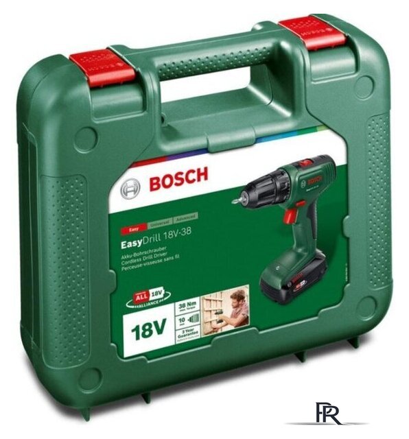 Дрель-шуруповерт Bosch EasyDrill 18V-38 06039D8003 (с 1-им АКБ, кейс) - Изображение №2 — Интернет-магазин ПроЗаказ