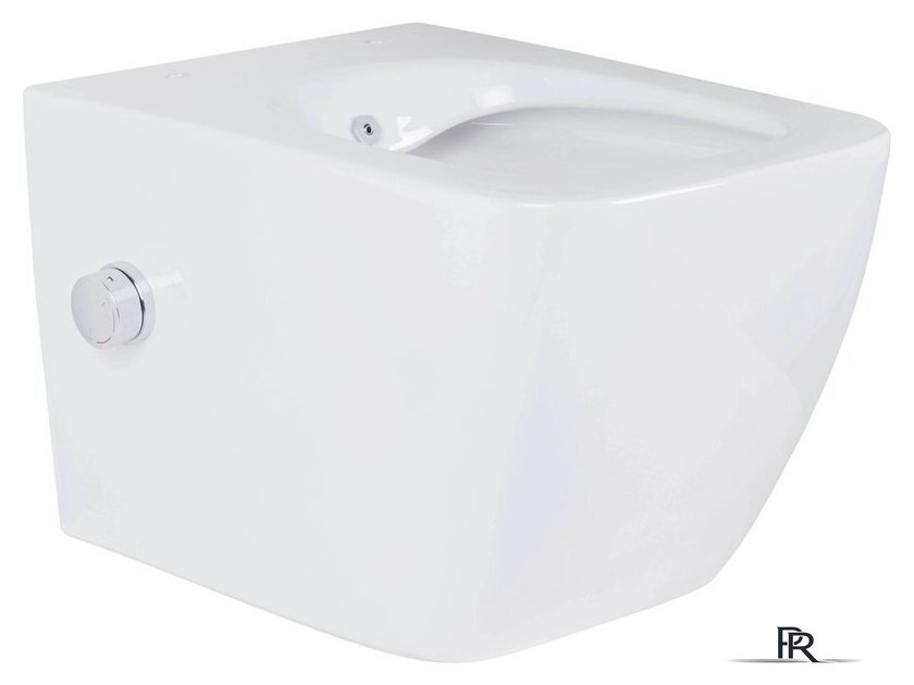 Унитаз подвесной Roxen Cube bidet в комплекте с инсталляцией StounFix Dual Fresh 6 в 1 968472 (кнопка: брашированное золото) - Изображение №4 — Интернет-магазин ПроЗаказ