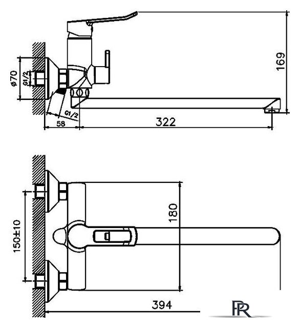 Смеситель Haiba HB22556 - Изображение №2 — Интернет-магазин ПроЗаказ