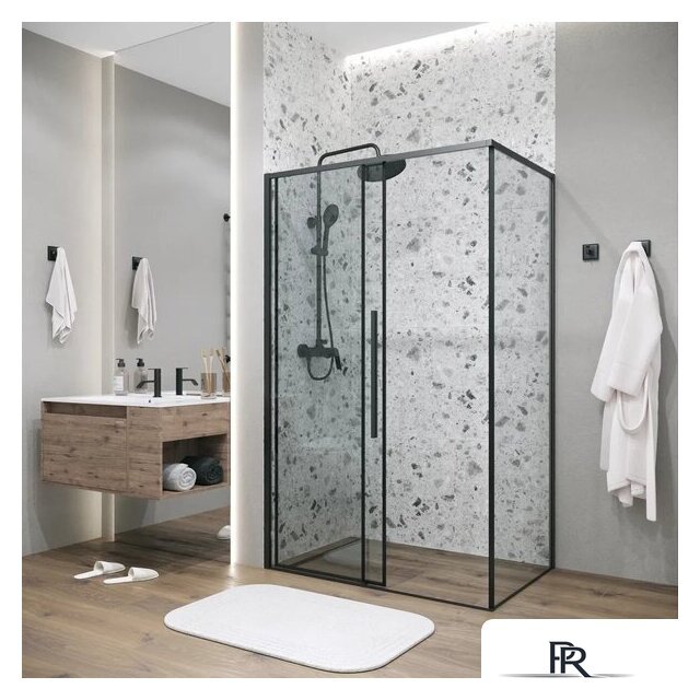 Душевой уголок Grossman Galaxy 120х100х195 120.K33.01.1210.21.00 (черный матовый/прозрачное стекло) - Изображение №7 — Интернет-магазин ПроЗаказ