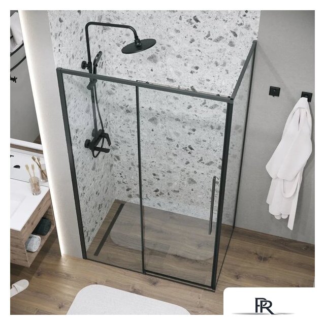 Душевой уголок Grossman Galaxy 120х100х195 120.K33.01.1210.21.00 (черный матовый/прозрачное стекло) - Изображение №9 — Интернет-магазин ПроЗаказ
