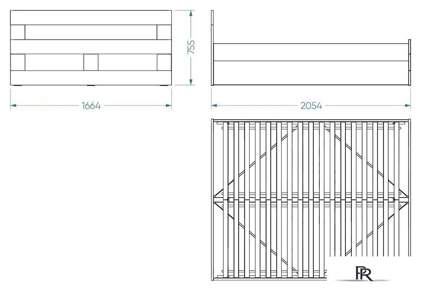 Кровать Mio Tesoro Нави 160x200 2.15.04.060.19 (кашемир) - Изображение №4 — Интернет-магазин ПроЗаказ