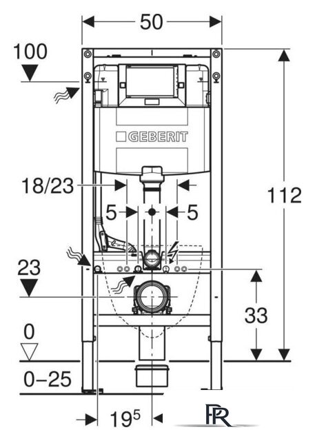 Инсталляция для унитаза Geberit Duofix 111.060.00.2 - Изображение №3 — Интернет-магазин ПроЗаказ