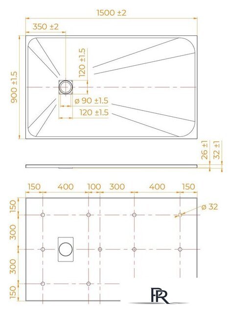 Душевой поддон RGW TSS-W 90x150 - Изображение №7 — Интернет-магазин ПроЗаказ