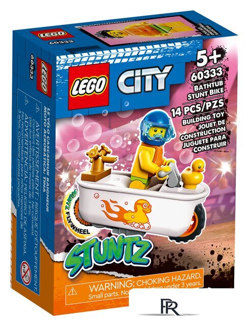 Конструктор LEGO City 60333 Трюковой мотоцикл: ванна - Изображение №1 — Интернет-магазин ПроЗаказ