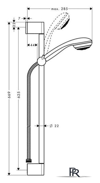 Душевой гарнитур  Hansgrohe Crometta 85 1jet [27728000] - Изображение №2 — Интернет-магазин ПроЗаказ