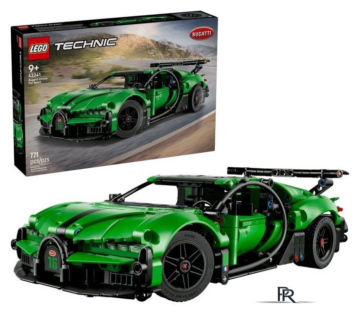 Конструктор LEGO Technic 42241 Green Bugatti Chiron Pur Sport Hypercar - Изображение №1 — Интернет-магазин ПроЗаказ