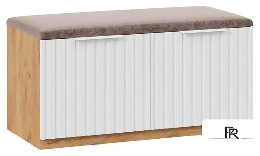 Тумба для обуви Трия Хилтон Исп.2.2 (дуб крафт золотой/белый матовый) - Изображение №1 — Интернет-магазин ПроЗаказ