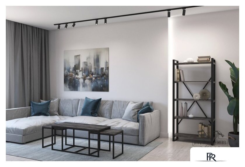Стеллаж Hype Mebel Стандарт-2 80x200 (черный/дуб галифакс натуральный) - Изображение №3 — Интернет-магазин ПроЗаказ