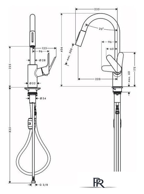 Смеситель Hansgrohe Focus M41 31815670 - Изображение №2 — Интернет-магазин ПроЗаказ