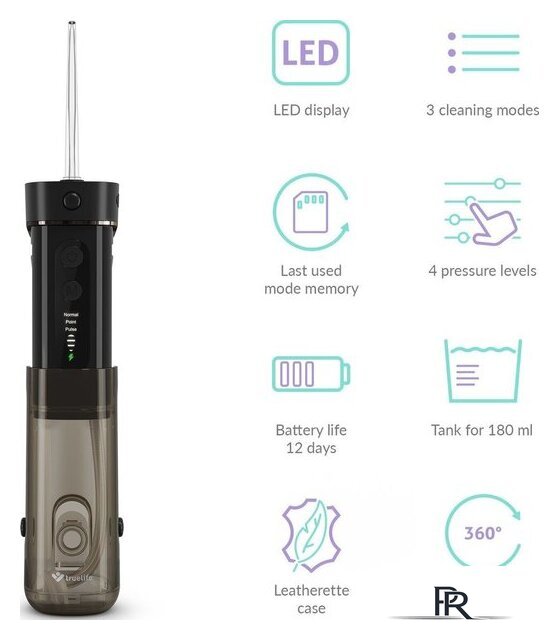 Ирригатор  TrueLife Aquafloss Mini M50 (черный) - Изображение №1 — Интернет-магазин ПроЗаказ