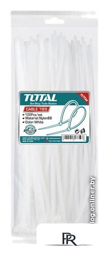 Стяжка для кабеля Total THTCT8001 (100 шт) - Изображение №1 — Интернет-магазин ПроЗаказ
