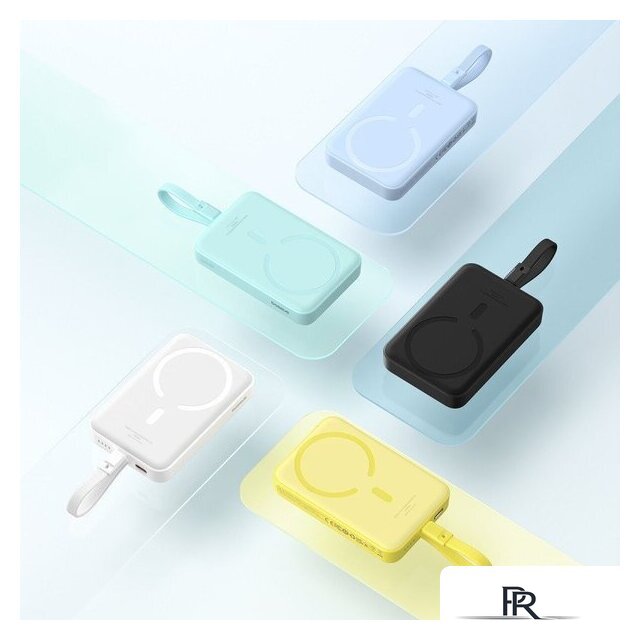 Внешний аккумулятор Baseus Magnetic Fast Charge Power Bank Type-C Edition 30W 10000mAh (мятный) - Изображение №9 — Интернет-магазин ПроЗаказ