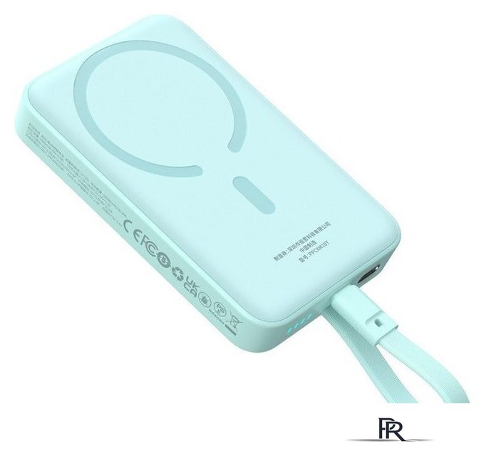 Внешний аккумулятор Baseus Magnetic Fast Charge Power Bank Type-C Edition 30W 10000mAh (мятный) - Изображение №5 — Интернет-магазин ПроЗаказ