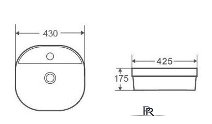 Умывальник D&K Quadro DT1510916 (белый) - Изображение №3 — Интернет-магазин ПроЗаказ