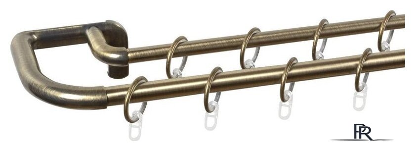 Карниз для штор UG Home Раздвижной 2-рядный 2UT-230-330-AB (античная латунь, 2.3-3.3м) - Изображение №1 — Интернет-магазин ПроЗаказ