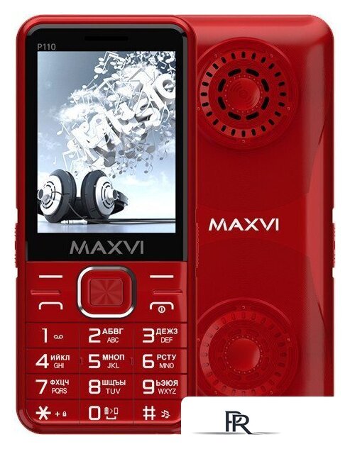 Кнопочный телефон Maxvi P110 (красный) - Изображение №1 — Интернет-магазин ПроЗаказ