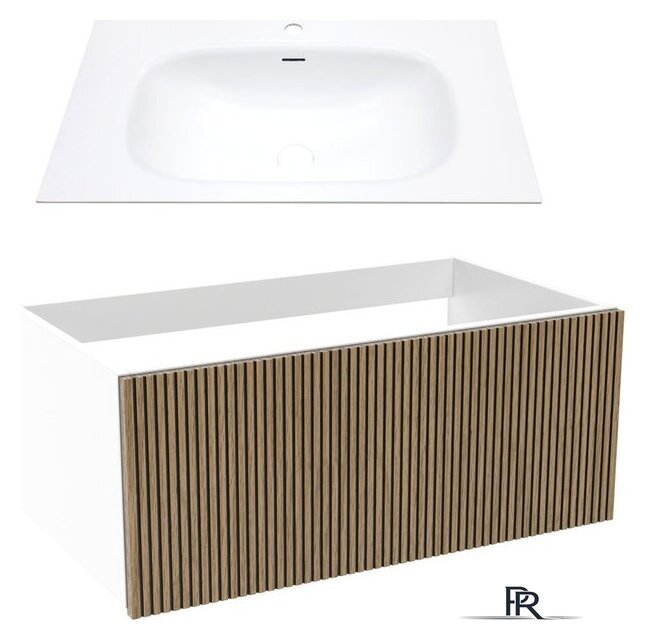  ЗОВ Тумба с умывальником Кито 80 K80LW0MRM-M115W80 (белый/тростник) - Изображение №1 — Интернет-магазин ПроЗаказ