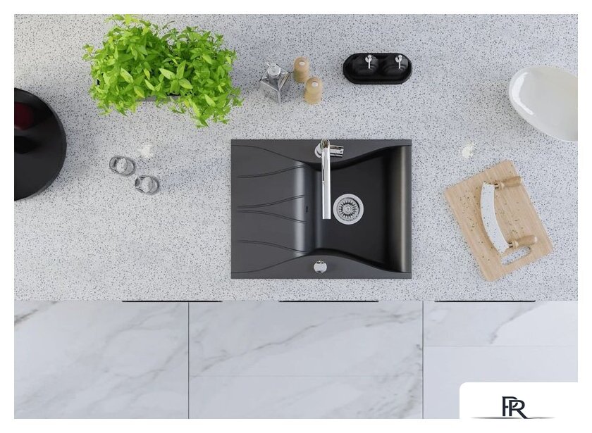 Кухонная мойка Kernau KGS O 4565 1B1D Deep Black - Изображение №4 — Интернет-магазин ПроЗаказ