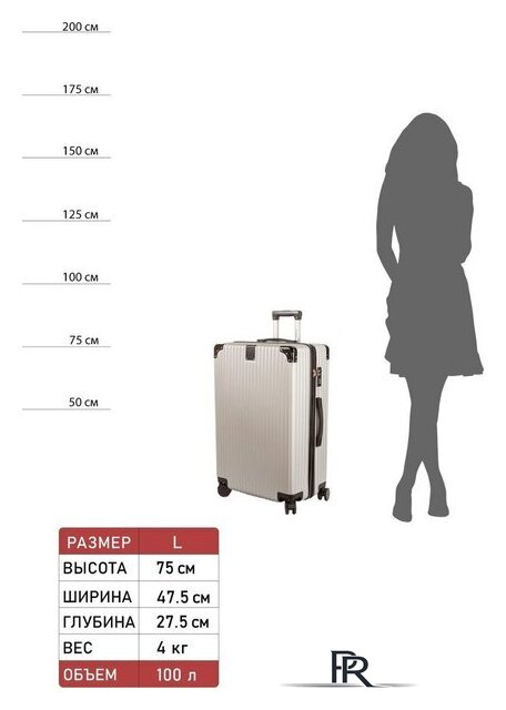 Чемодан-спиннер Supra Luggage STS-1003-L (Silver Quartz) - Изображение №12 — Интернет-магазин ПроЗаказ