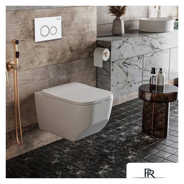 Унитаз подвесной Roxen Boro One Rimless 6 в 1 StounFix Dual Fresh 506177 (кнопка: белый глянец) - Изображение №7 — Интернет-магазин ПроЗаказ