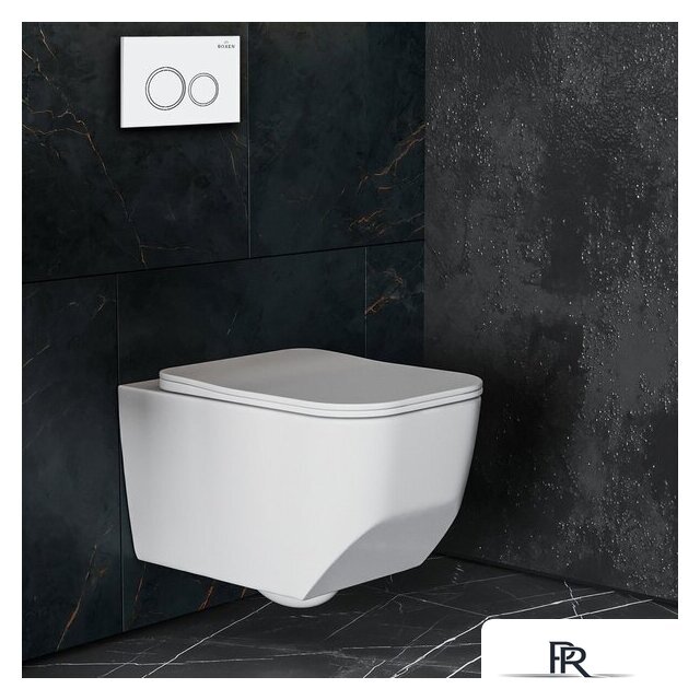 Унитаз подвесной Roxen Boro One Rimless 6 в 1 StounFix Dual Fresh 506177 (кнопка: белый глянец) - Изображение №9 — Интернет-магазин ПроЗаказ