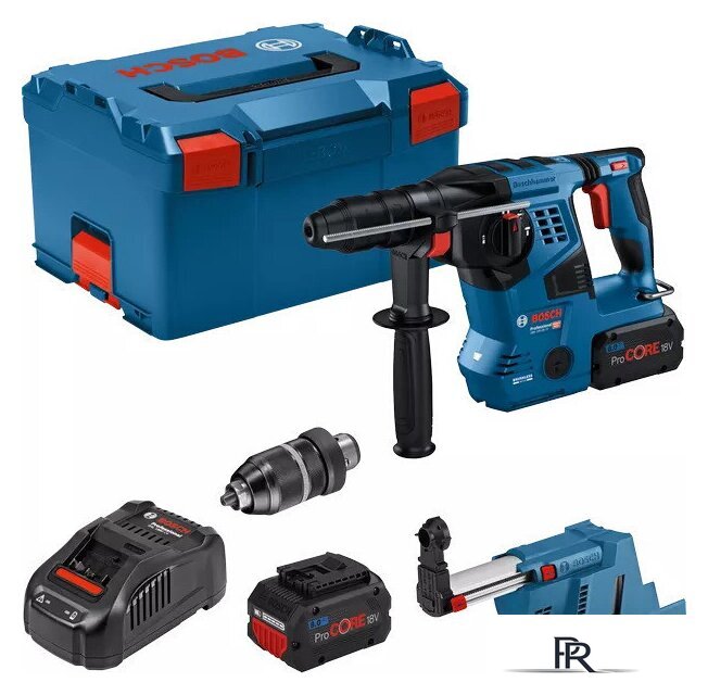Перфоратор Bosch GBH 18V-28 CF Professional 0611921003 (с 2-мя АКБ 8 Ач, кейс, система пылеудаления) - Изображение №1 — Интернет-магазин ПроЗаказ