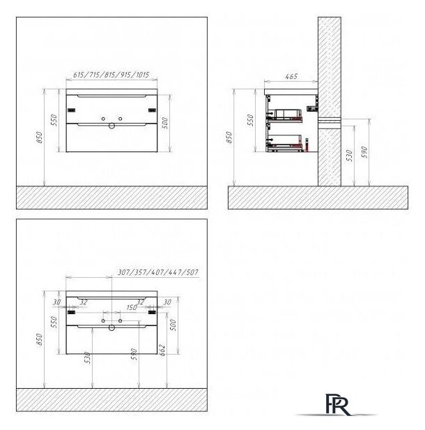  BelBagno Тумба под умывальник Etna-1000-2C-SO-BL-P (bianco lucido) - Изображение №3 — Интернет-магазин ПроЗаказ