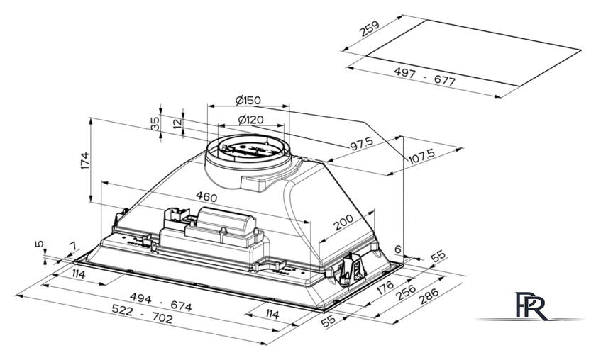 Кухонная вытяжка Faber Inka ICH SS A52 I.Smart HCS 305.0599.323 - Изображение №2 — Интернет-магазин ПроЗаказ