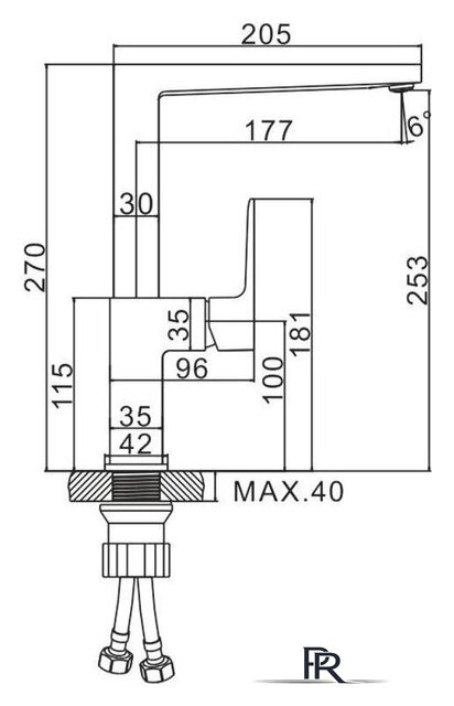 Смеситель Ledeme H73 L4073 - Изображение №5 — Интернет-магазин ПроЗаказ