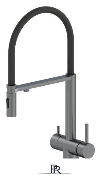 Смеситель Gerhans K14390D-2 (оружейная сталь) - Изображение №1 — Интернет-магазин ПроЗаказ