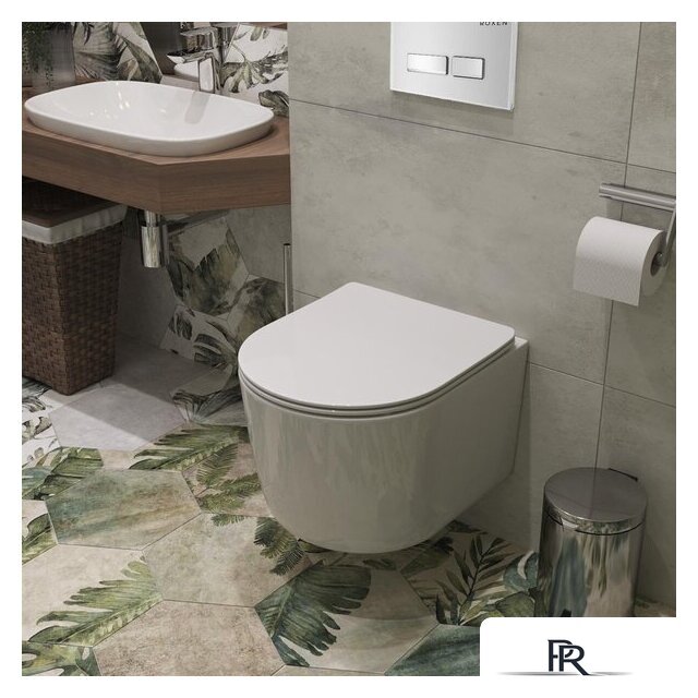 Унитаз подвесной Roxen Simple Compact в комплекте с инсталляцией StounFix Dual Fresh 6 в 1 964407 (кнопка: белое стекло) - Изображение №11 — Интернет-магазин ПроЗаказ