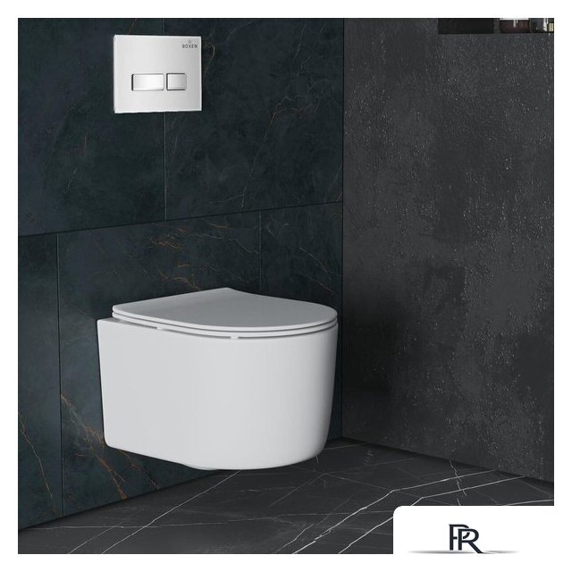 Унитаз подвесной Roxen Simple Compact в комплекте с инсталляцией StounFix Dual Fresh 6 в 1 964407 (кнопка: белое стекло) - Изображение №14 — Интернет-магазин ПроЗаказ