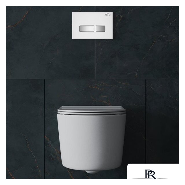 Унитаз подвесной Roxen Simple Compact в комплекте с инсталляцией StounFix Dual Fresh 6 в 1 964407 (кнопка: белое стекло) - Изображение №13 — Интернет-магазин ПроЗаказ