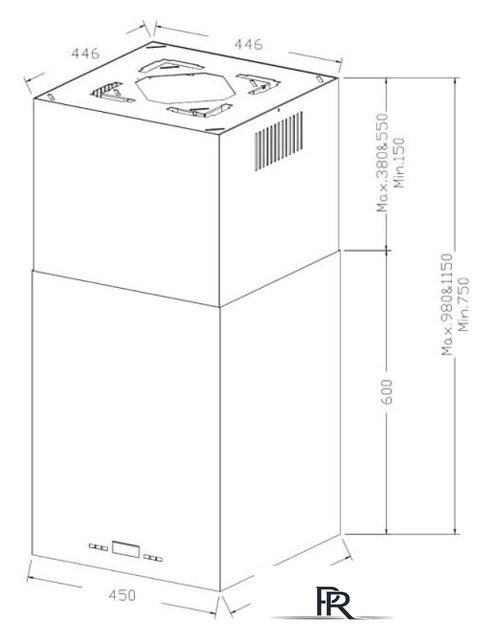 Кухонная вытяжка Korting Cube KHA 45970 W - Изображение №4 — Интернет-магазин ПроЗаказ