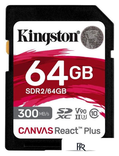 Карта памяти Kingston Canvas React Plus SDXC 64GB - Изображение №1 — Интернет-магазин ПроЗаказ