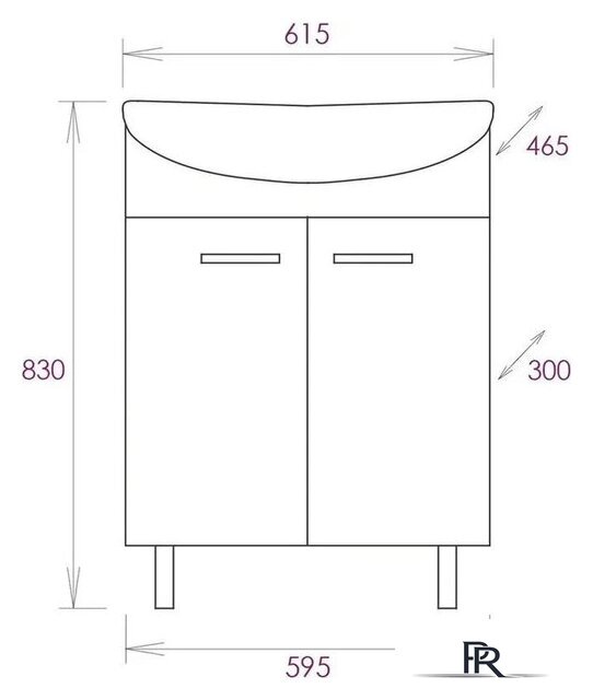  Onika Тумба под умывальник Коралл 60.10 (106149) - Изображение №7 — Интернет-магазин ПроЗаказ