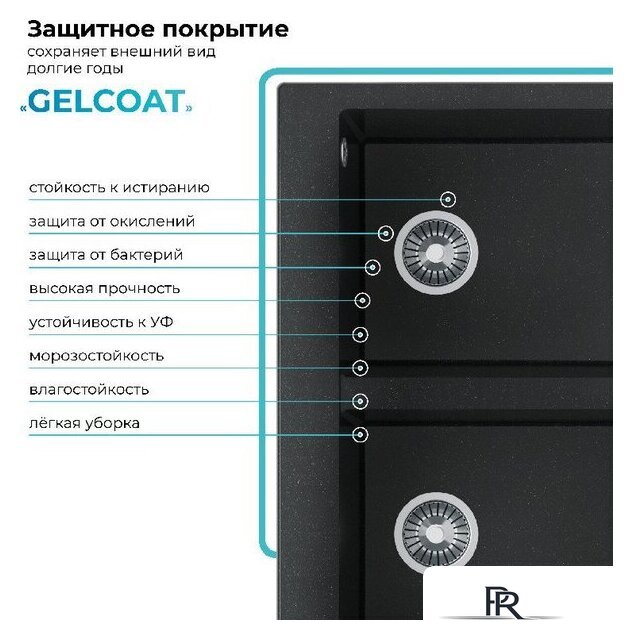 Кухонная мойка Polygran Brig 790 (космос) - Изображение №5 — Интернет-магазин ПроЗаказ