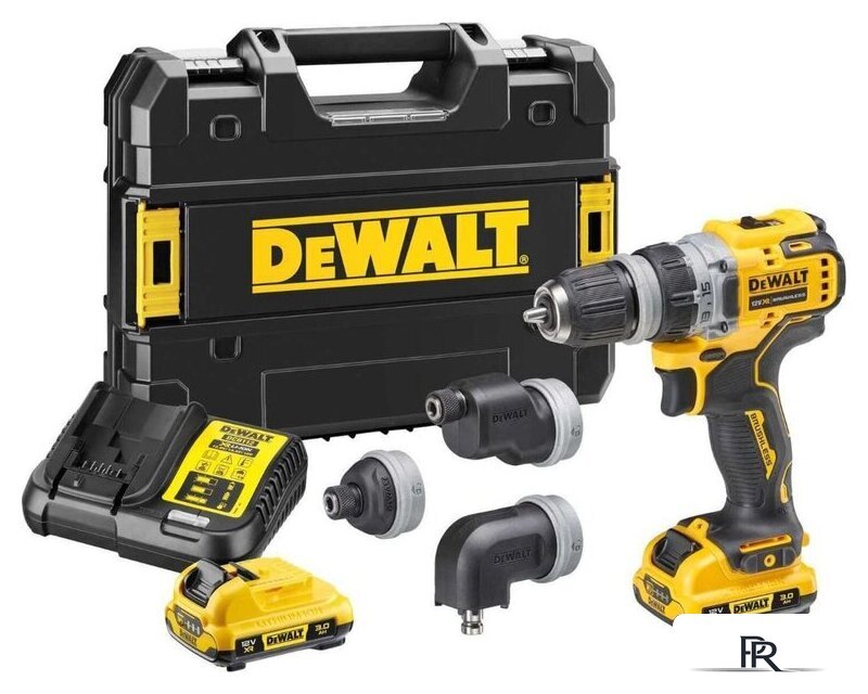 Дрель-шуруповерт DeWalt DCD703L2T (с 2-мя АКБ, кейс, набор патронов) - Изображение №1 — Интернет-магазин ПроЗаказ