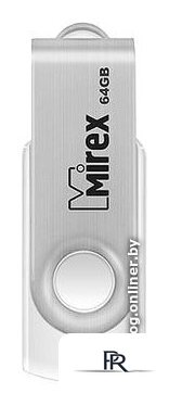 USB Flash Mirex Swivel White 64GB 13600-FMUSWT64 - Изображение №1 — Интернет-магазин ПроЗаказ