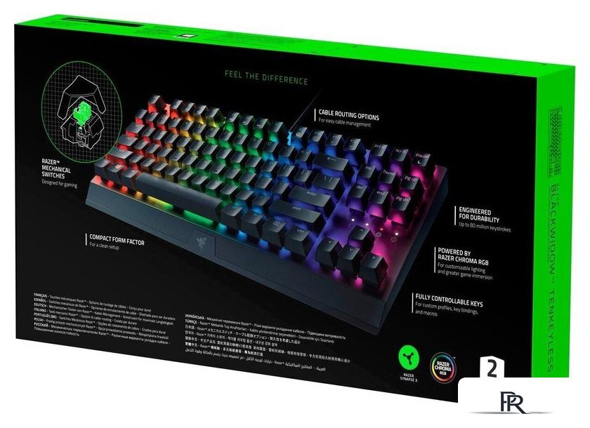 Клавиатура Razer BlackWidow V3 Tenkeyless Yellow Switch (нет кириллицы) - Изображение №9 — Интернет-магазин ПроЗаказ