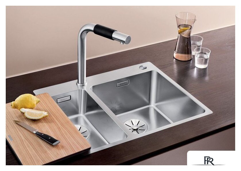 Кухонная мойка Blanco Andano 340/180-IF/A 525247 (с клапаном-автоматом, сатин) - Изображение №3 — Интернет-магазин ПроЗаказ