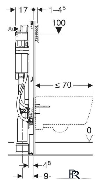 Инсталляция для унитаза Geberit Duofix 111.350.00.6 - Изображение №4 — Интернет-магазин ПроЗаказ